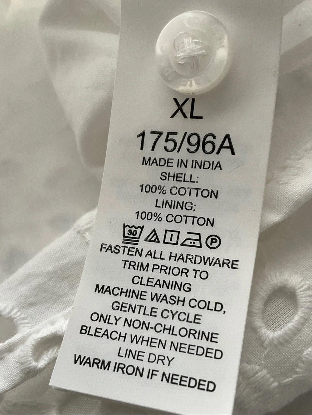 kate spade White Eyelet Button Down Front Puff Sleeve Blouse